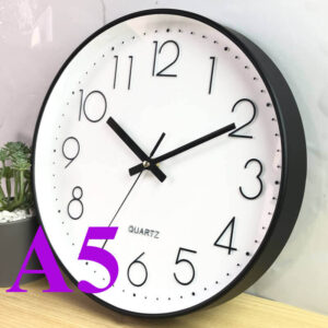 Wall Clock - Silver White