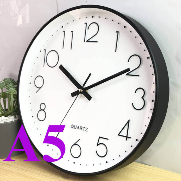 Wall Clock - Silver White