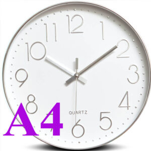 Wall Clock - Silver Black