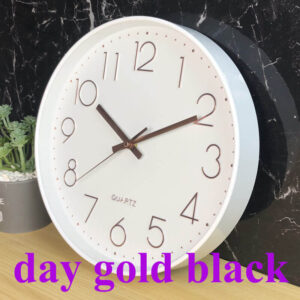 Wall Clock - Gold Black