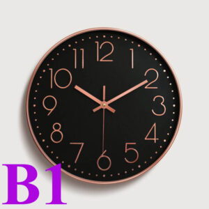 Wall Clock - Black and Red