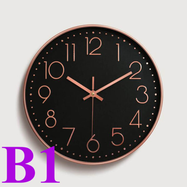 Wall Clock - Black and Red