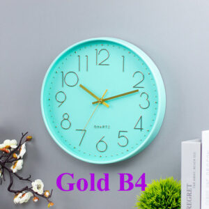 Wall Clock - Gold and Green