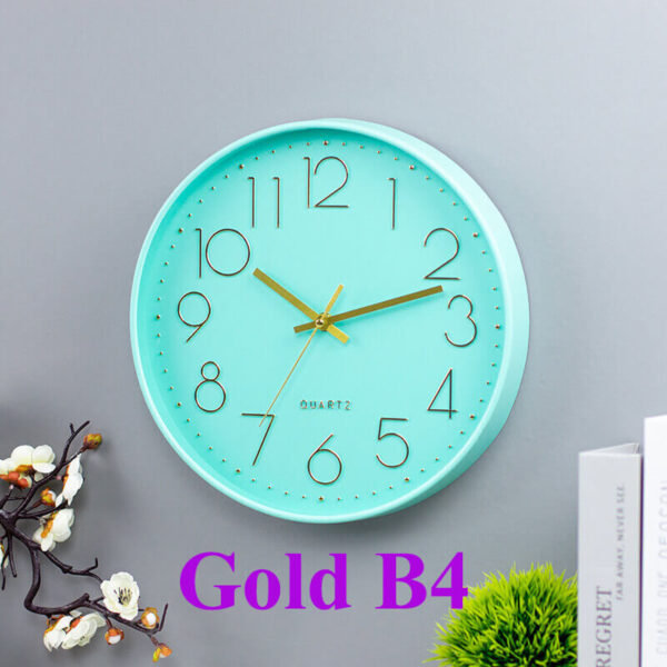 Wall Clock - Gold and Green